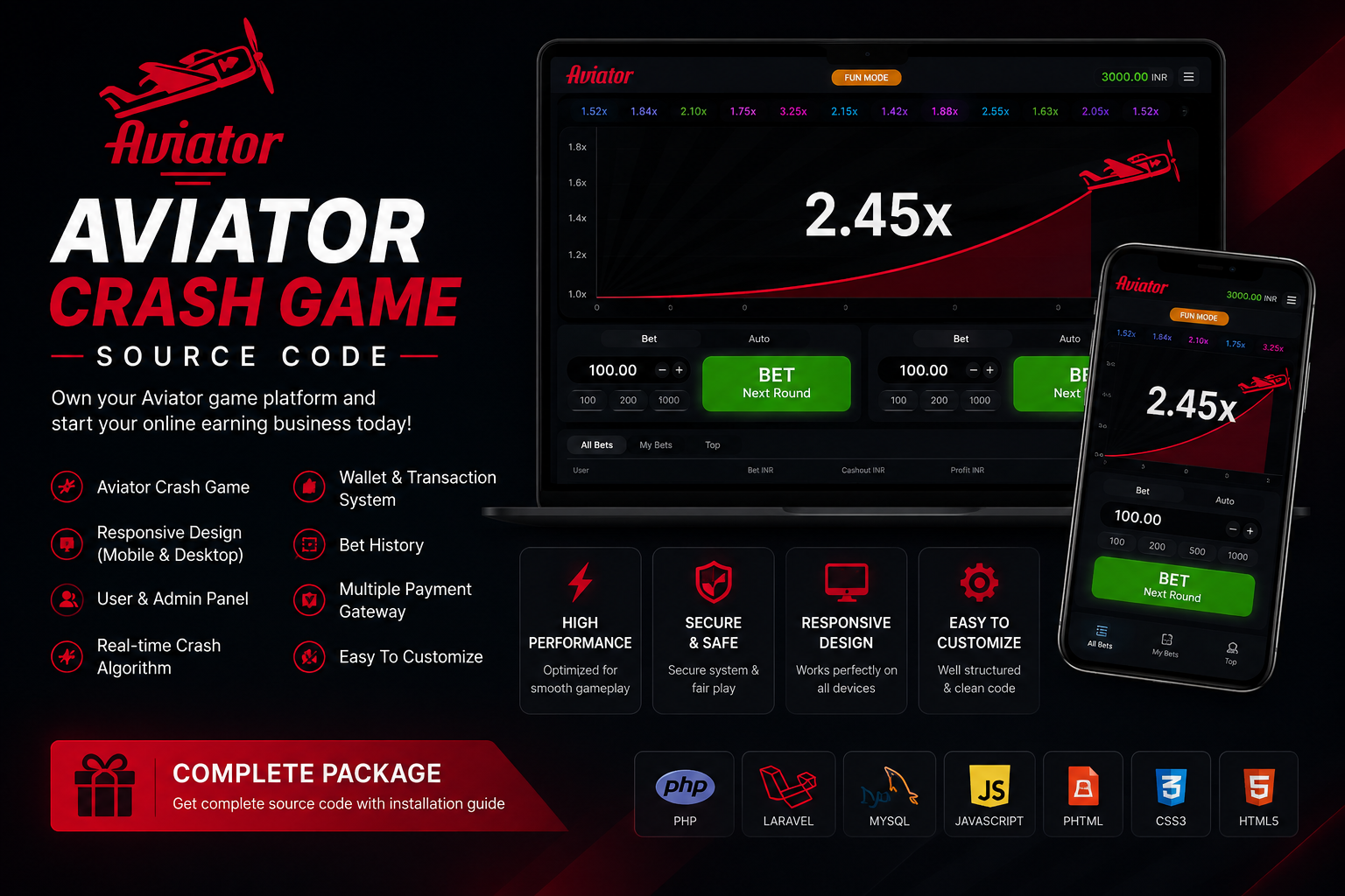 Aviator Game Source Code